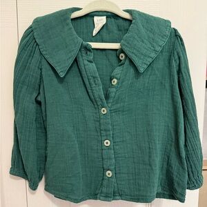 Kate Quinn Peter Pan Collar Long-sleeve Top